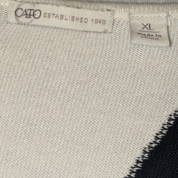 FINAL DAYS $5 Cato Black and Cream Color Block Sweater Dress - Picture 6 of 6